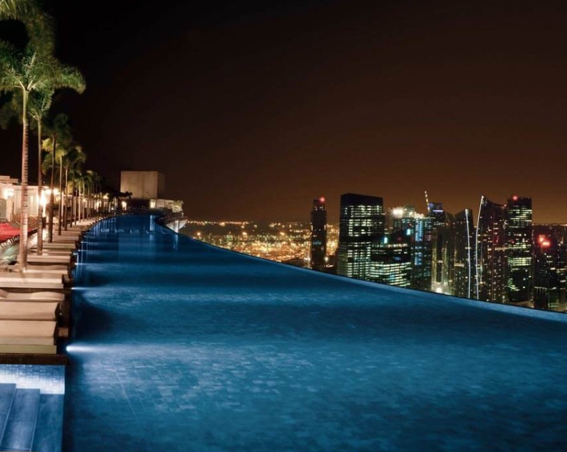 Marina Bay Sands Pool Night